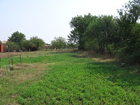 Land at the end of a village