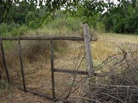 Big plot with house foundations