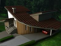 2-bedroom country villa, modern design rural villa plan
